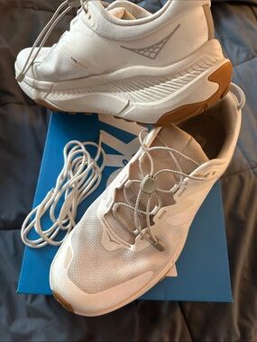 Hoka One One White and Tan Women's Lightweight Sneakers